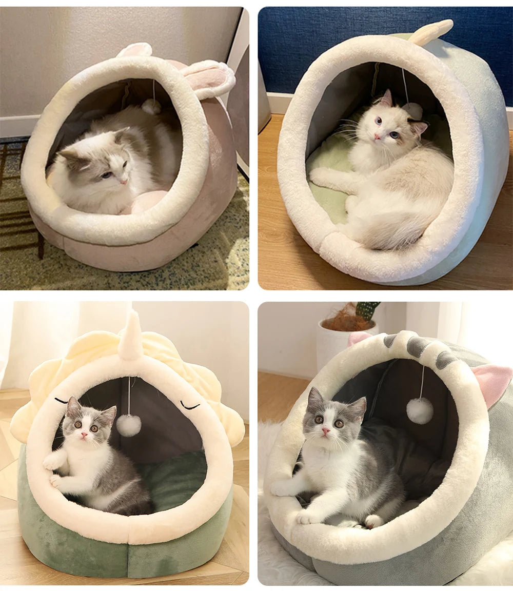 Cama Cueva para Gatos Deep Sleep – Plegable con Cojín Extraíble