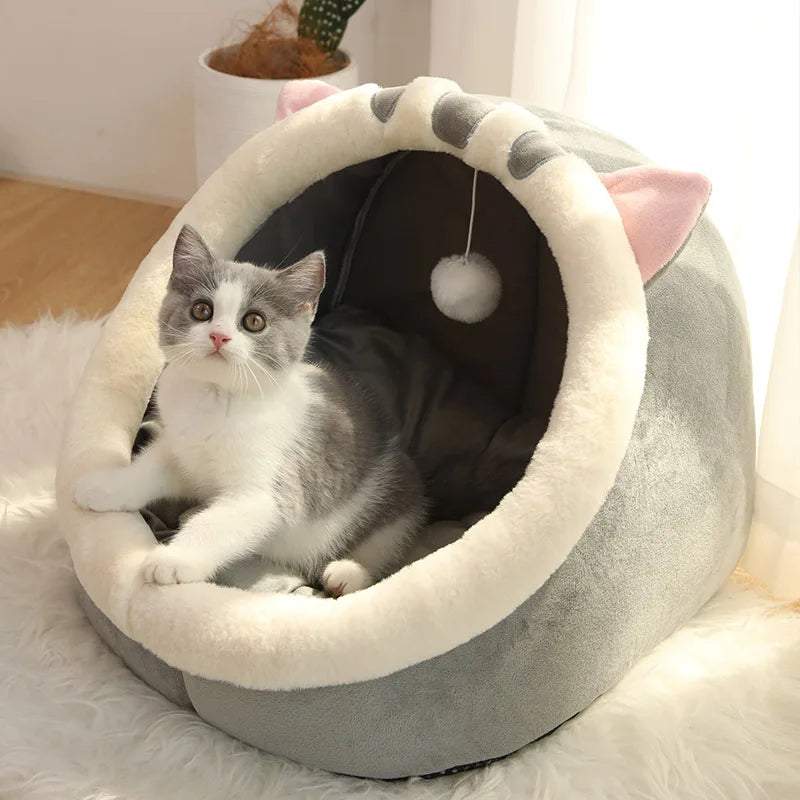 Cama Cueva para Gatos Deep Sleep – Plegable con Cojín Extraíble