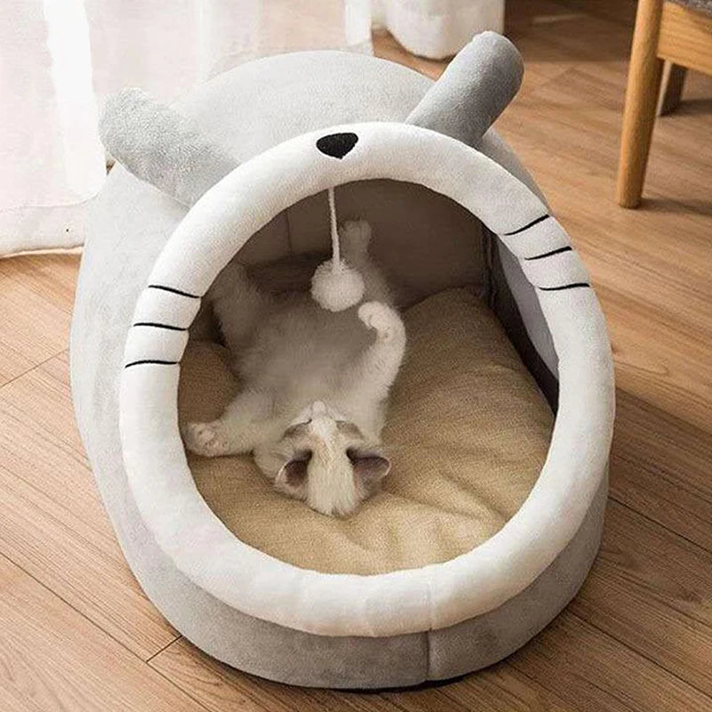 Cama Cueva para Gatos Deep Sleep – Plegable con Cojín Extraíble